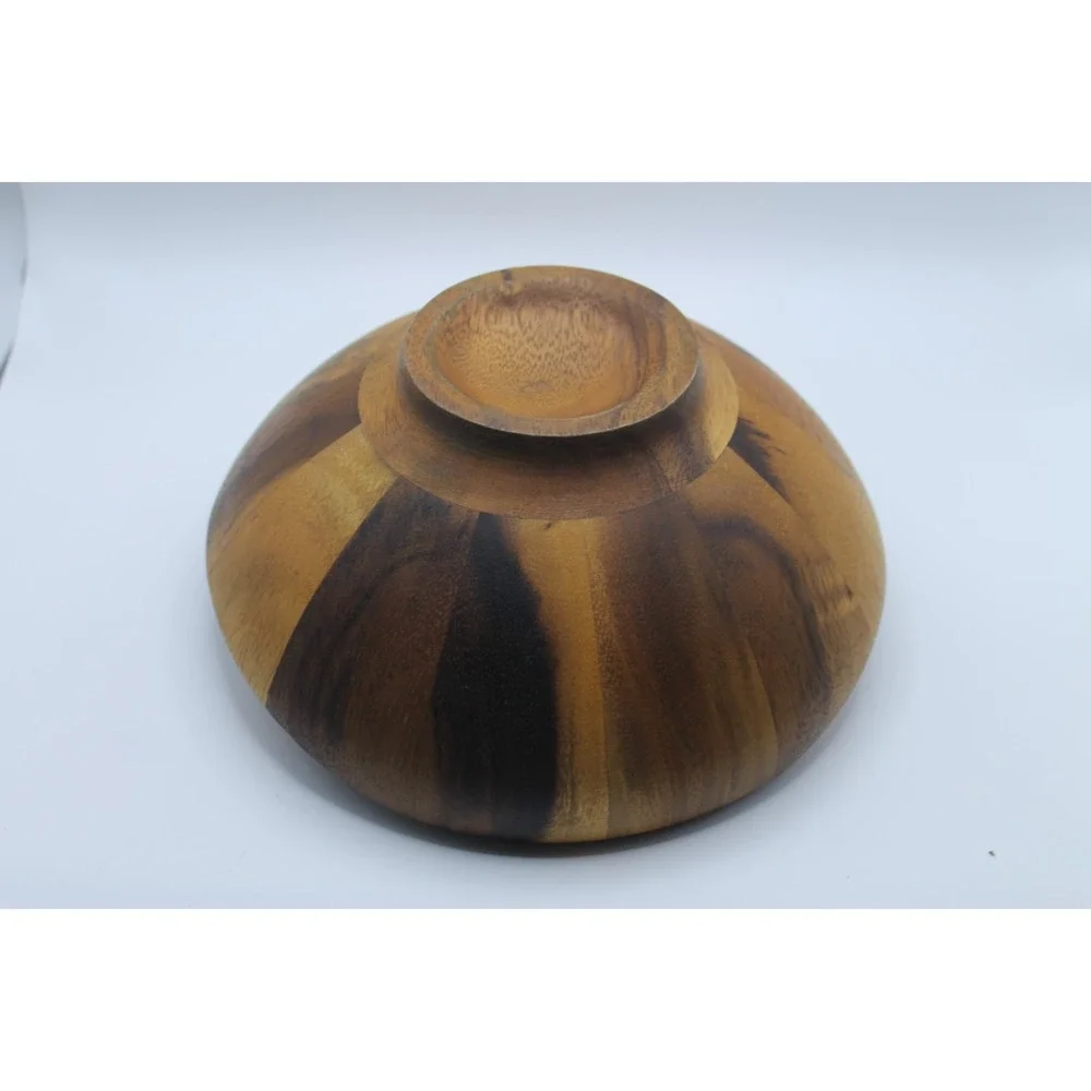 Nambe Yaro (no stamp) Acacia Wood Individual Salad Bowl Set Of 4
